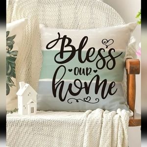 Bless our Home Throw Pillow cover